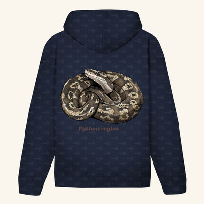 Unisex Bio Hoodie mit Bauchtasche | Königspython  Ballpython Python regius