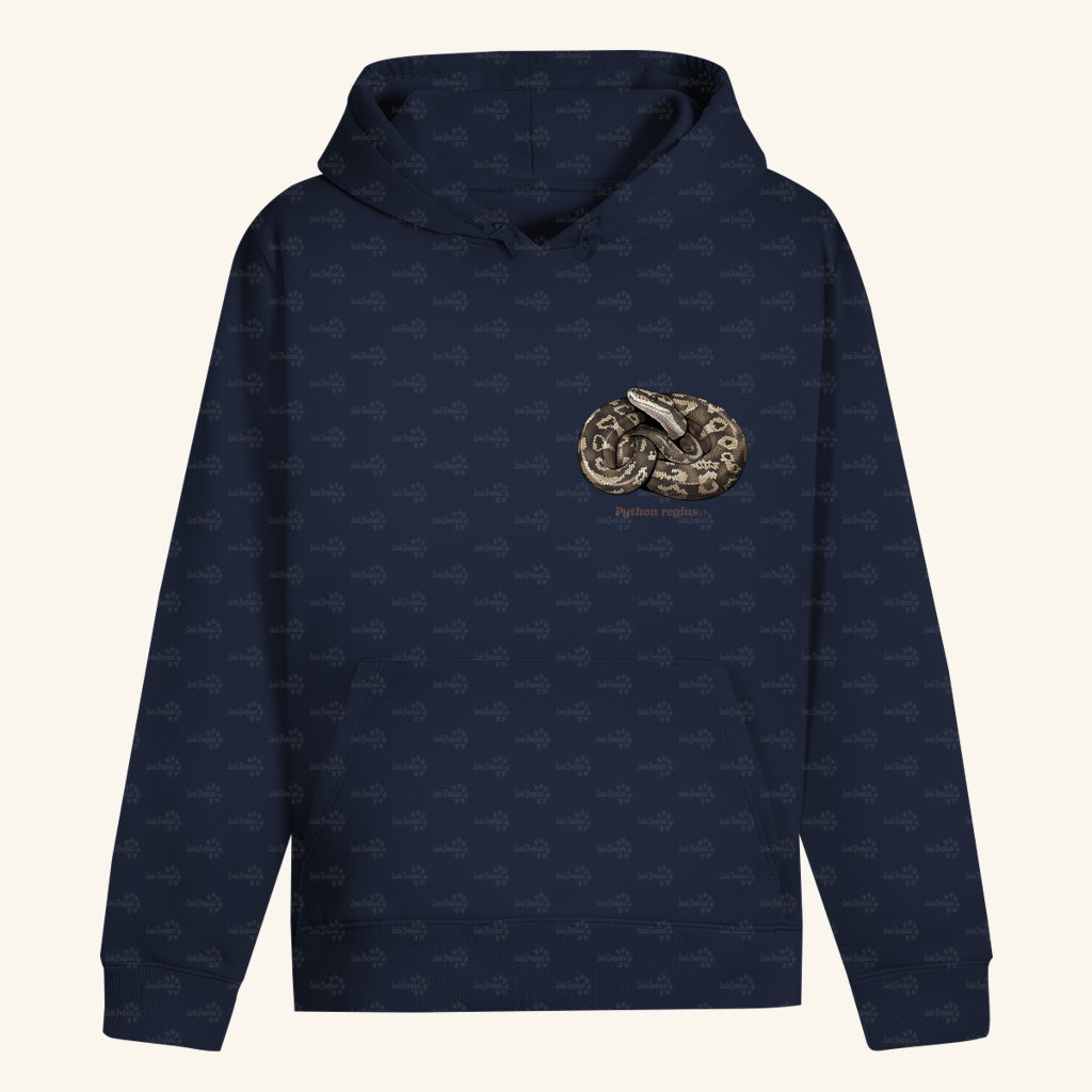 Unisex Bio Hoodie mit Bauchtasche | Königspython  Ballpython Python regius