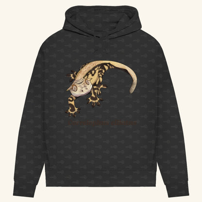 Damen Bio Hoodie mit Seitentaschen | Kronengecko | Crested Gecko | Correlophus ciliatus
