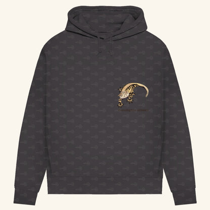Damen Bio Hoodie mit Seitentaschen | Kronengecko | Crested Gecko | Correlophus ciliatus