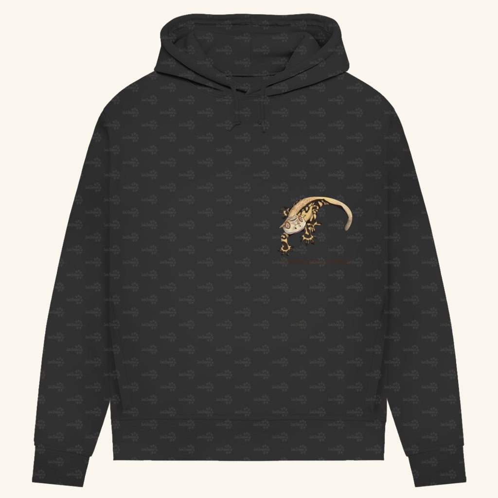 Damen Bio Hoodie mit Seitentaschen | Kronengecko | Crested Gecko | Correlophus ciliatus