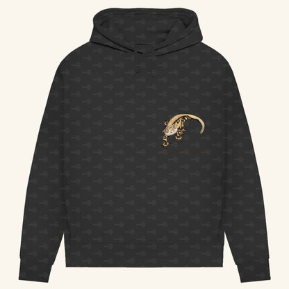 Damen Bio Hoodie mit Seitentaschen | Kronengecko | Crested Gecko | Correlophus ciliatus