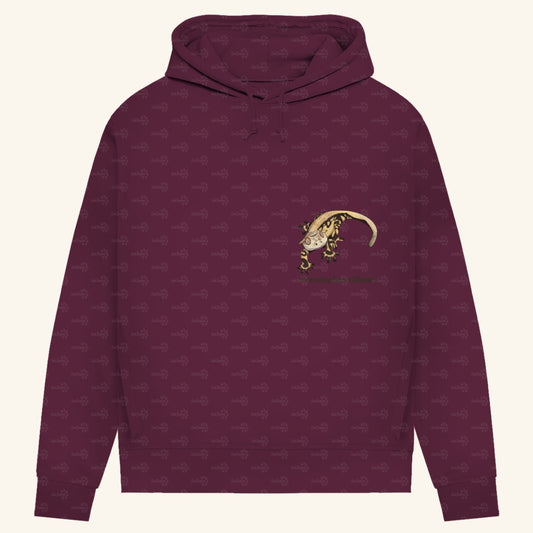 Damen Bio Hoodie mit Seitentaschen | Kronengecko | Crested Gecko | Correlophus ciliatus