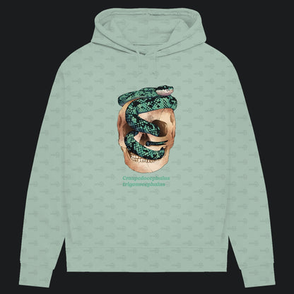 Damen Bio Hoodie mit Seitentaschen | Ceylon-Lanzenotter  Craspedocephalus trigonocephalus