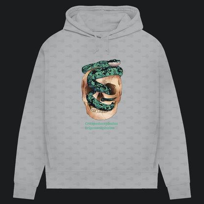Damen Bio Hoodie mit Seitentaschen | Ceylon-Lanzenotter  Craspedocephalus trigonocephalus