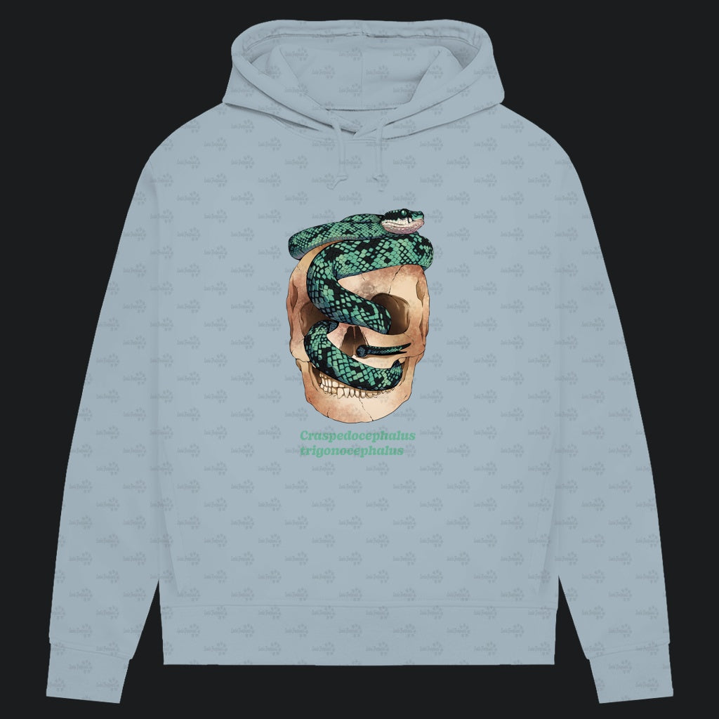 Damen Bio Hoodie mit Seitentaschen | Ceylon-Lanzenotter  Craspedocephalus trigonocephalus
