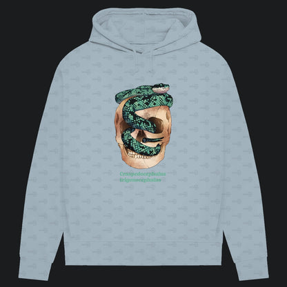 Damen Bio Hoodie mit Seitentaschen | Ceylon-Lanzenotter  Craspedocephalus trigonocephalus