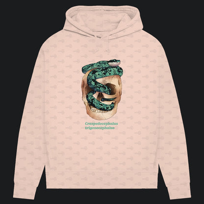 Damen Bio Hoodie mit Seitentaschen | Ceylon-Lanzenotter  Craspedocephalus trigonocephalus