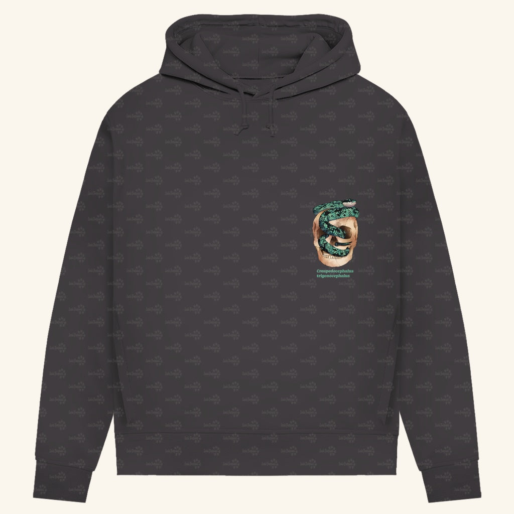 Damen Bio Hoodie mit Seitentaschen | Ceylon-Lanzenotter  Craspedocephalus trigonocephalus