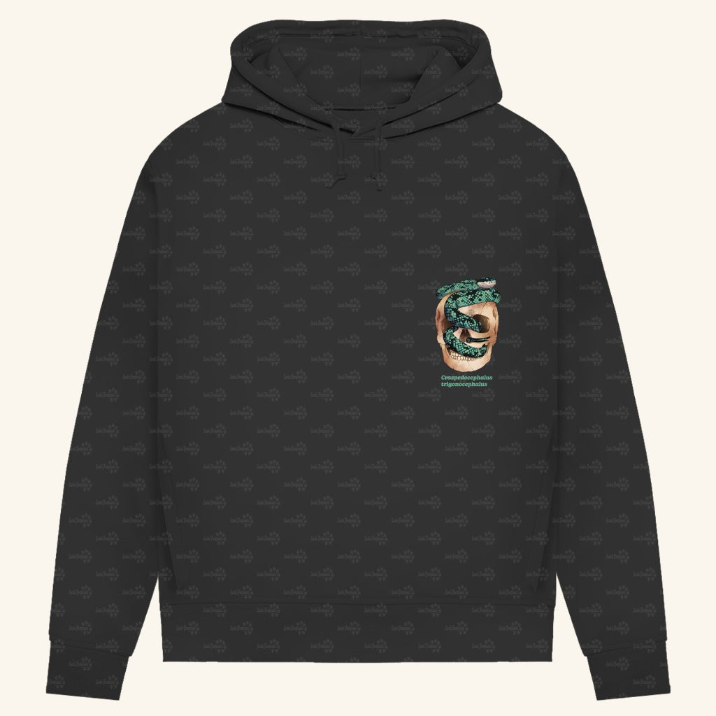 Damen Bio Hoodie mit Seitentaschen | Ceylon-Lanzenotter  Craspedocephalus trigonocephalus