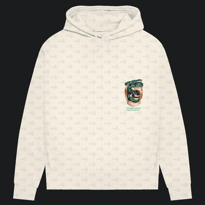 Damen Bio Hoodie mit Seitentaschen | Ceylon-Lanzenotter  Craspedocephalus trigonocephalus