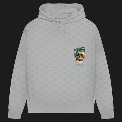 Damen Bio Hoodie mit Seitentaschen | Ceylon-Lanzenotter  Craspedocephalus trigonocephalus