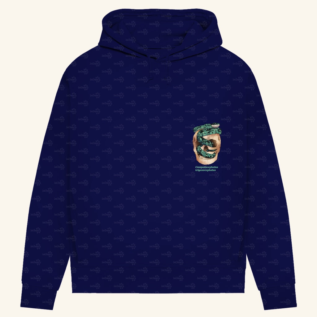 Damen Bio Hoodie mit Seitentaschen | Ceylon-Lanzenotter  Craspedocephalus trigonocephalus