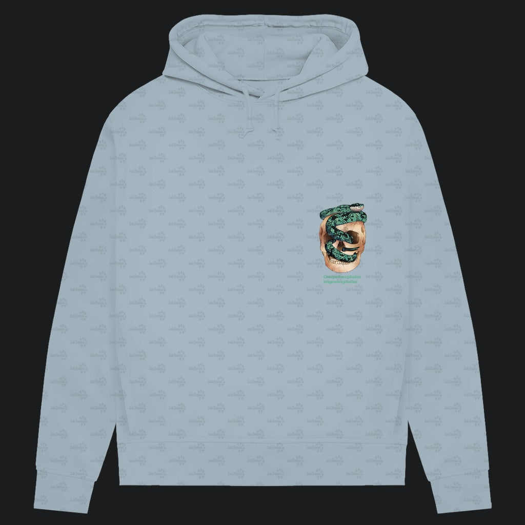 Damen Bio Hoodie mit Seitentaschen | Ceylon-Lanzenotter  Craspedocephalus trigonocephalus