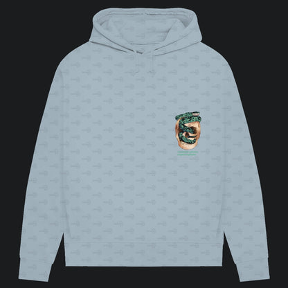Damen Bio Hoodie mit Seitentaschen | Ceylon-Lanzenotter  Craspedocephalus trigonocephalus