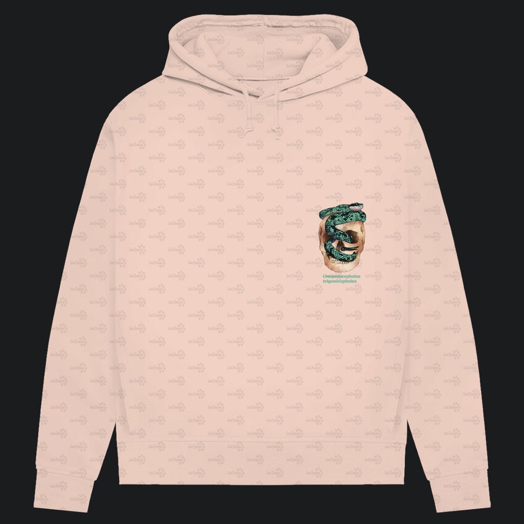 Damen Bio Hoodie mit Seitentaschen | Ceylon-Lanzenotter  Craspedocephalus trigonocephalus