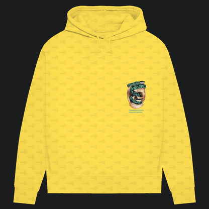 Damen Bio Hoodie mit Seitentaschen | Ceylon-Lanzenotter  Craspedocephalus trigonocephalus