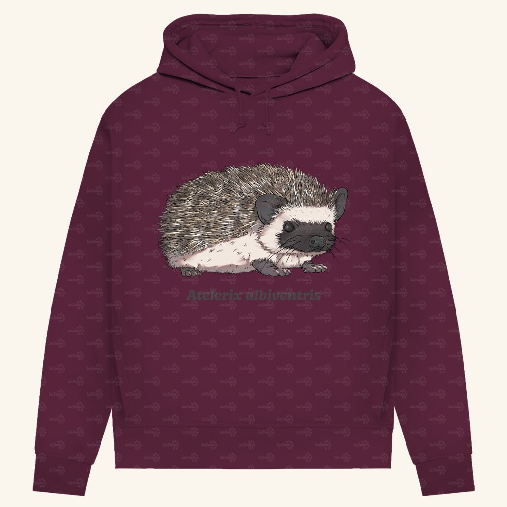 Damen Bio Hoodie mit Seitentaschen | Afrikanischer Weißbauchigel Atelerix albiventris
