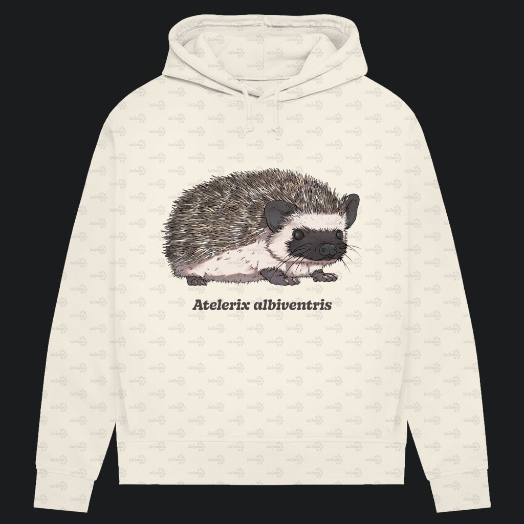 Damen Bio Hoodie mit Seitentaschen | Afrikanischer Weißbauchigel Atelerix albiventris