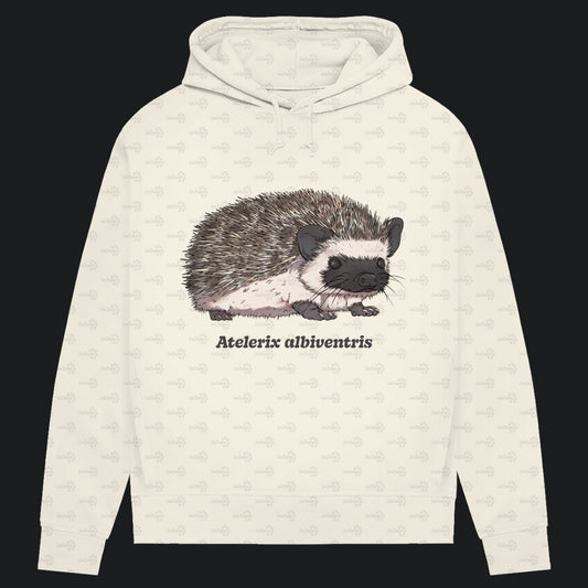 Damen Bio Hoodie mit Seitentaschen | Afrikanischer Weißbauchigel Atelerix albiventris