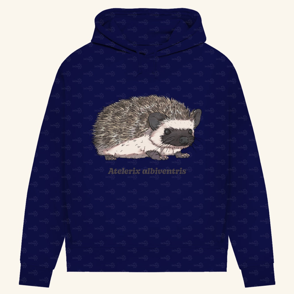 Damen Bio Hoodie mit Seitentaschen | Afrikanischer Weißbauchigel Atelerix albiventris
