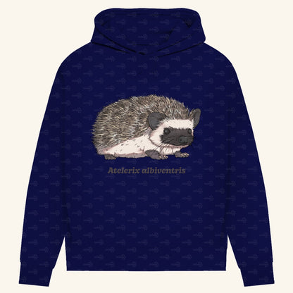 Damen Bio Hoodie mit Seitentaschen | Afrikanischer Weißbauchigel Atelerix albiventris
