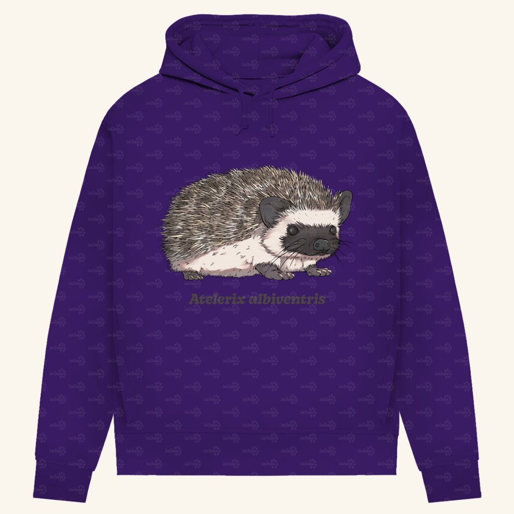 Damen Bio Hoodie mit Seitentaschen | Afrikanischer Weißbauchigel Atelerix albiventris