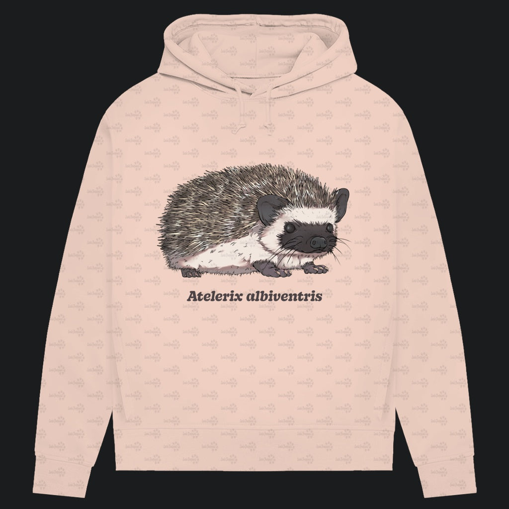 Damen Bio Hoodie mit Seitentaschen | Afrikanischer Weißbauchigel Atelerix albiventris