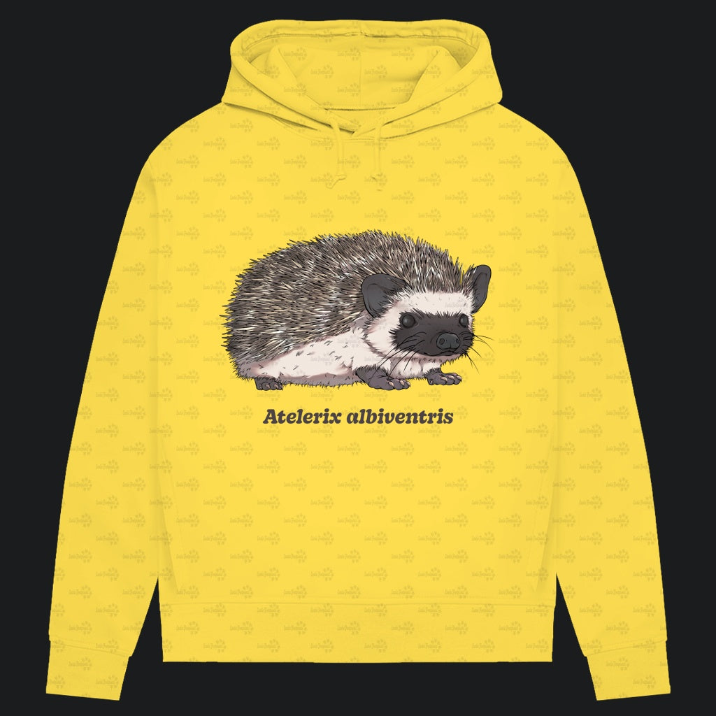 Damen Bio Hoodie mit Seitentaschen | Afrikanischer Weißbauchigel Atelerix albiventris