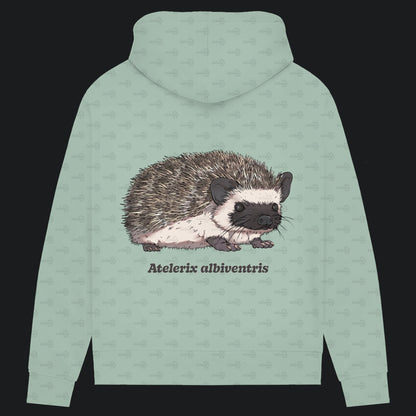 Damen Bio Hoodie mit Seitentaschen | Afrikanischer Weißbauchigel Atelerix albiventris