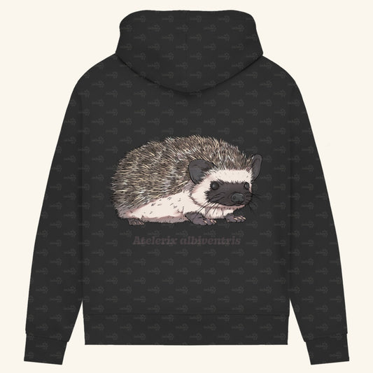 Damen Bio Hoodie mit Seitentaschen | Afrikanischer Weißbauchigel Atelerix albiventris