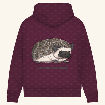Damen Bio Hoodie mit Seitentaschen | Afrikanischer Weißbauchigel Atelerix albiventris