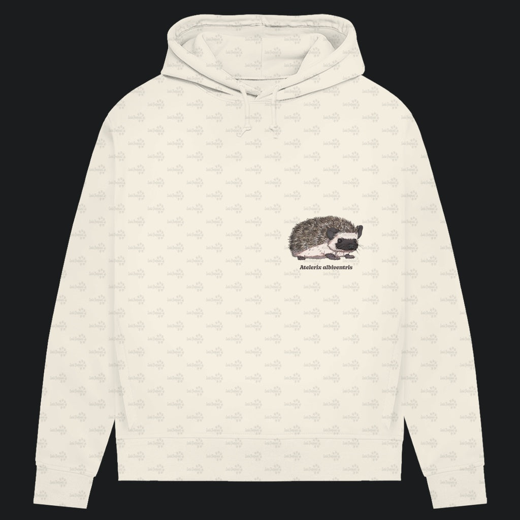 Damen Bio Hoodie mit Seitentaschen | Afrikanischer Weißbauchigel Atelerix albiventris
