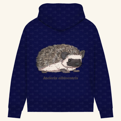 Damen Bio Hoodie mit Seitentaschen | Afrikanischer Weißbauchigel Atelerix albiventris