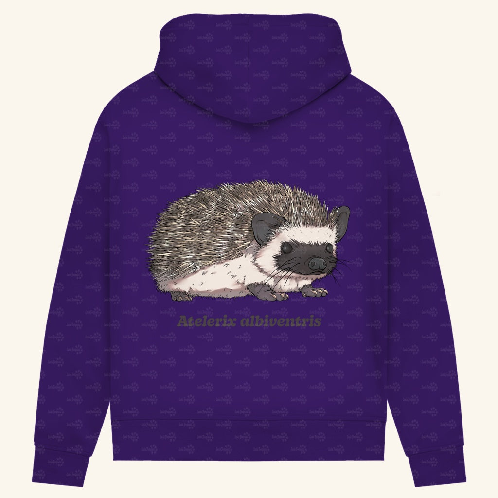Damen Bio Hoodie mit Seitentaschen | Afrikanischer Weißbauchigel Atelerix albiventris