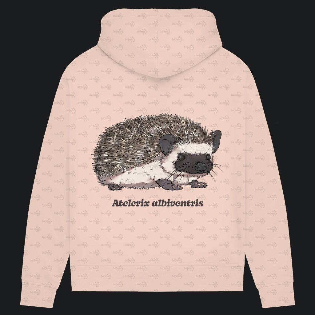 Damen Bio Hoodie mit Seitentaschen | Afrikanischer Weißbauchigel Atelerix albiventris