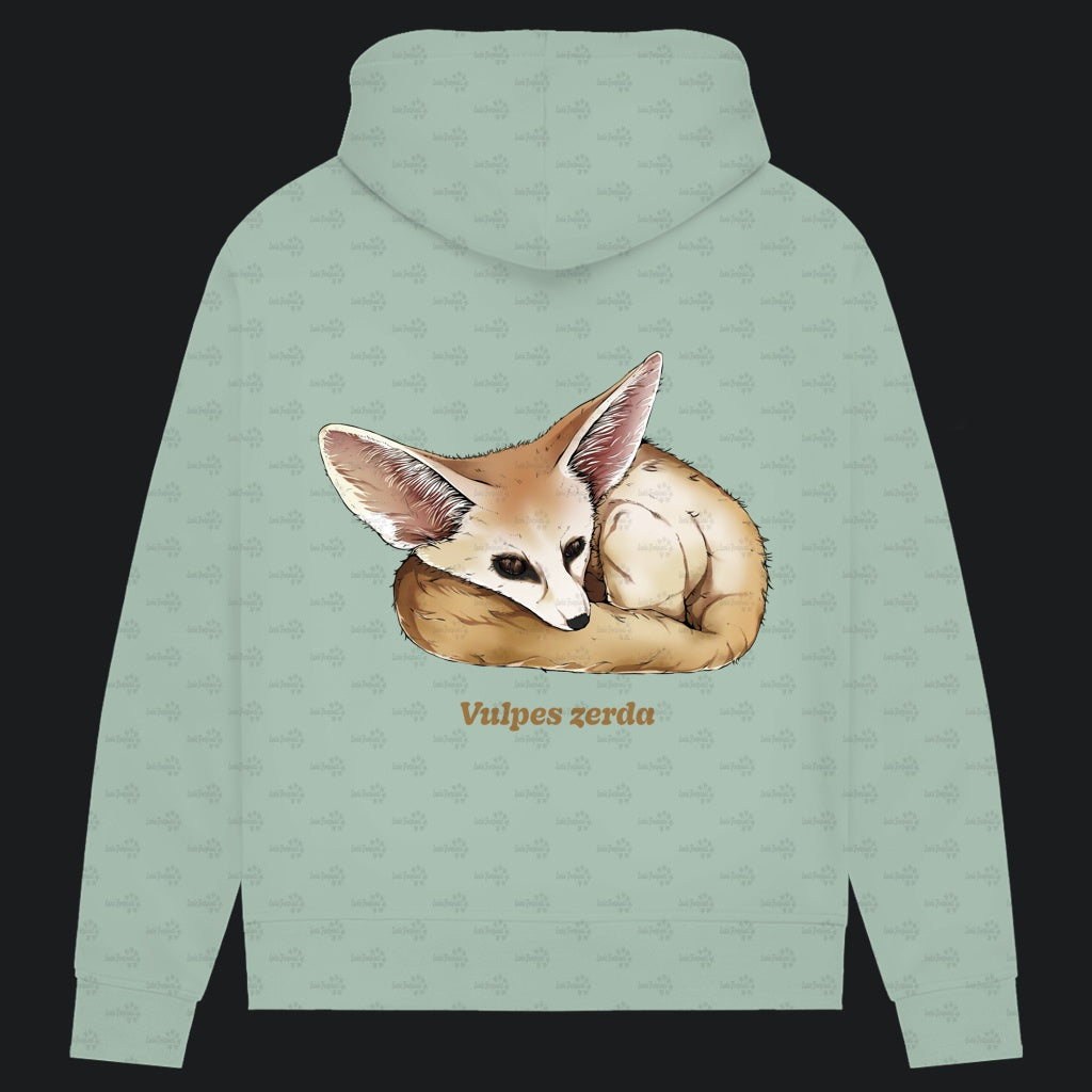 Damen Bio Hoodie mit Seitentaschen | Wüstenfuchs Fennek Vulpes zerda
