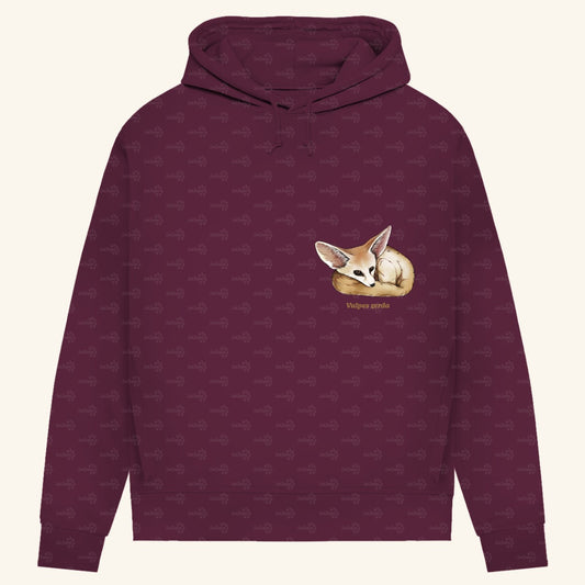 Damen Bio Hoodie mit Seitentaschen | Wüstenfuchs Fennek Vulpes zerda
