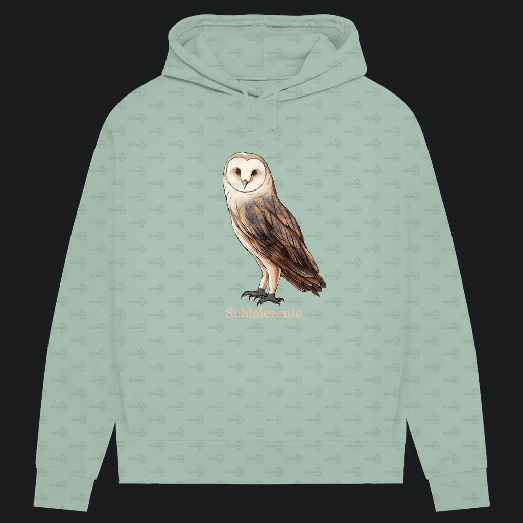 Damen Bio Hoodie mit Seitentaschen | Schleiereule Barnowl Tyto alba