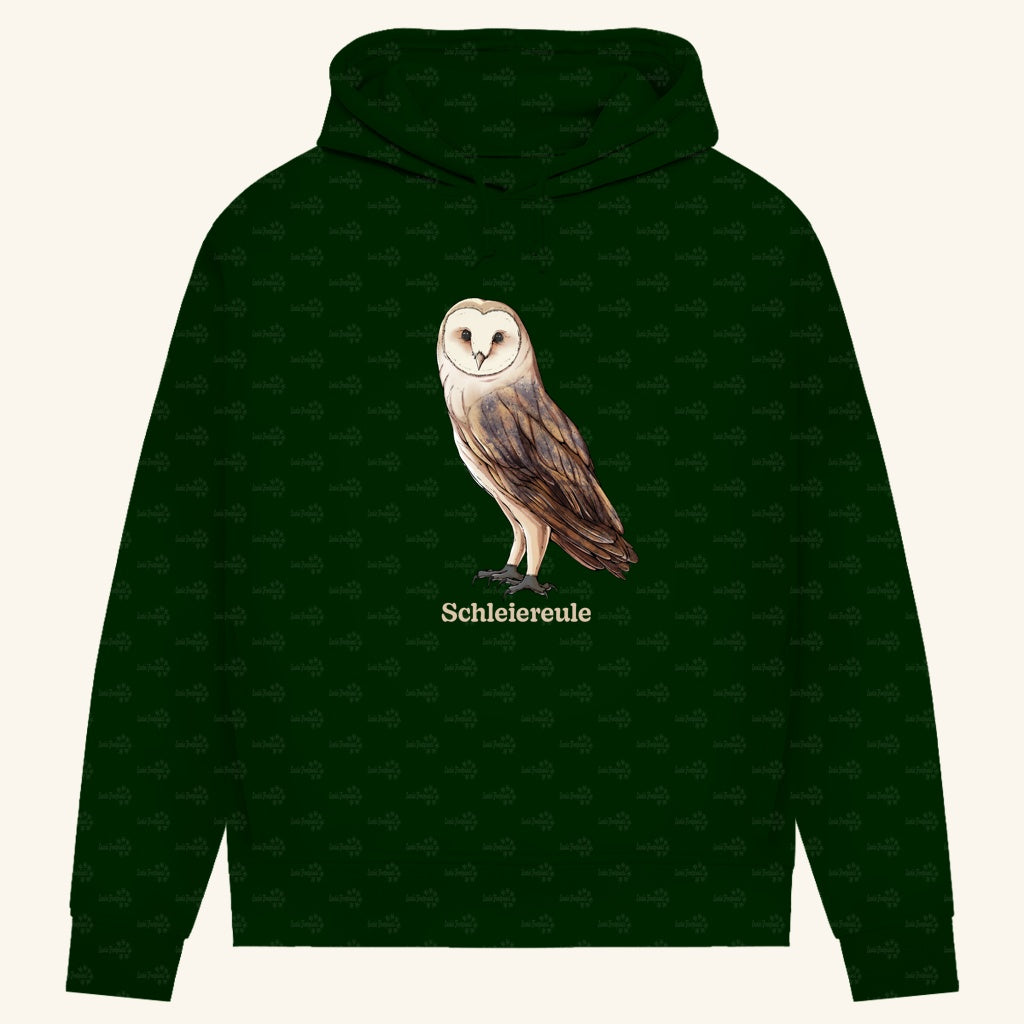 Damen Bio Hoodie mit Seitentaschen | Schleiereule Barnowl Tyto alba