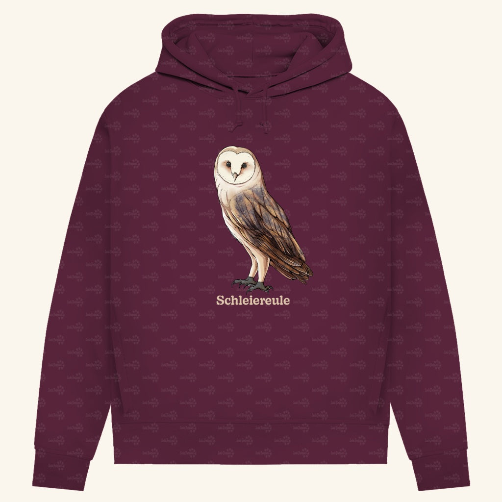 Damen Bio Hoodie mit Seitentaschen | Schleiereule Barnowl Tyto alba