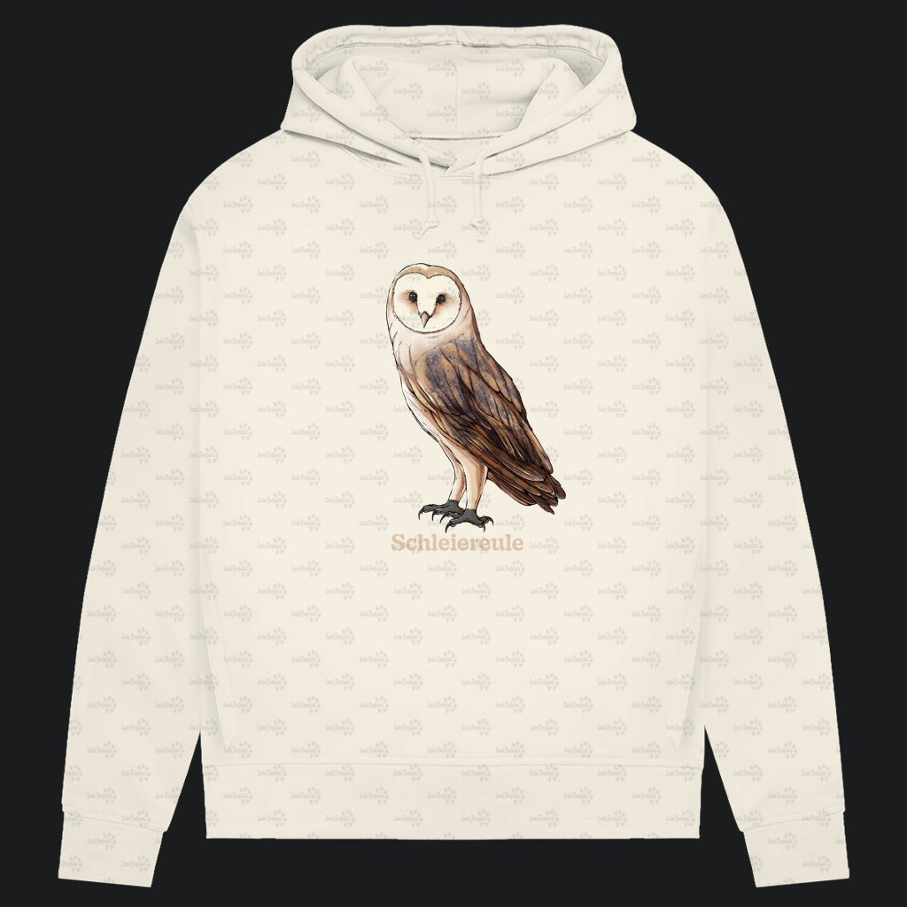 Damen Bio Hoodie mit Seitentaschen | Schleiereule Barnowl Tyto alba