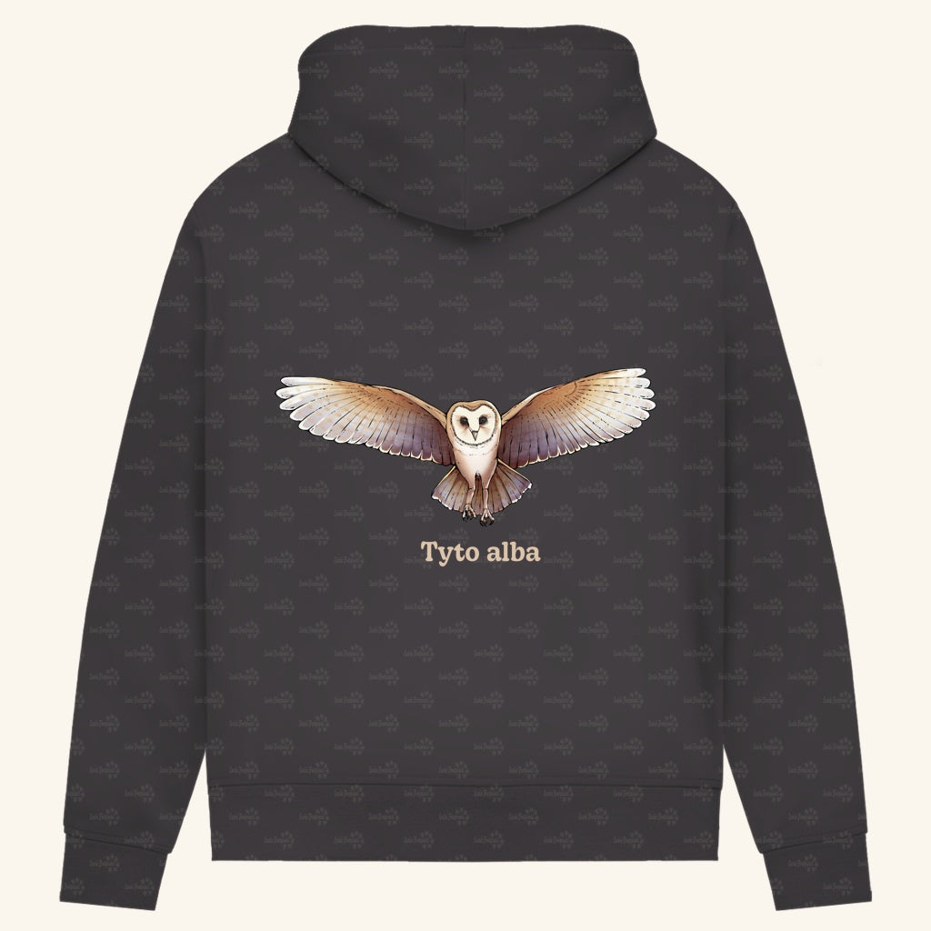 Damen Bio Hoodie mit Seitentaschen | Schleiereule Barnowl Tyto alba