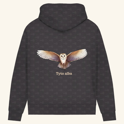 Damen Bio Hoodie mit Seitentaschen | Schleiereule Barnowl Tyto alba