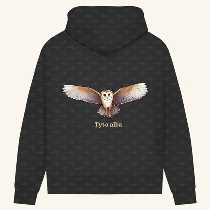 Damen Bio Hoodie mit Seitentaschen | Schleiereule Barnowl Tyto alba