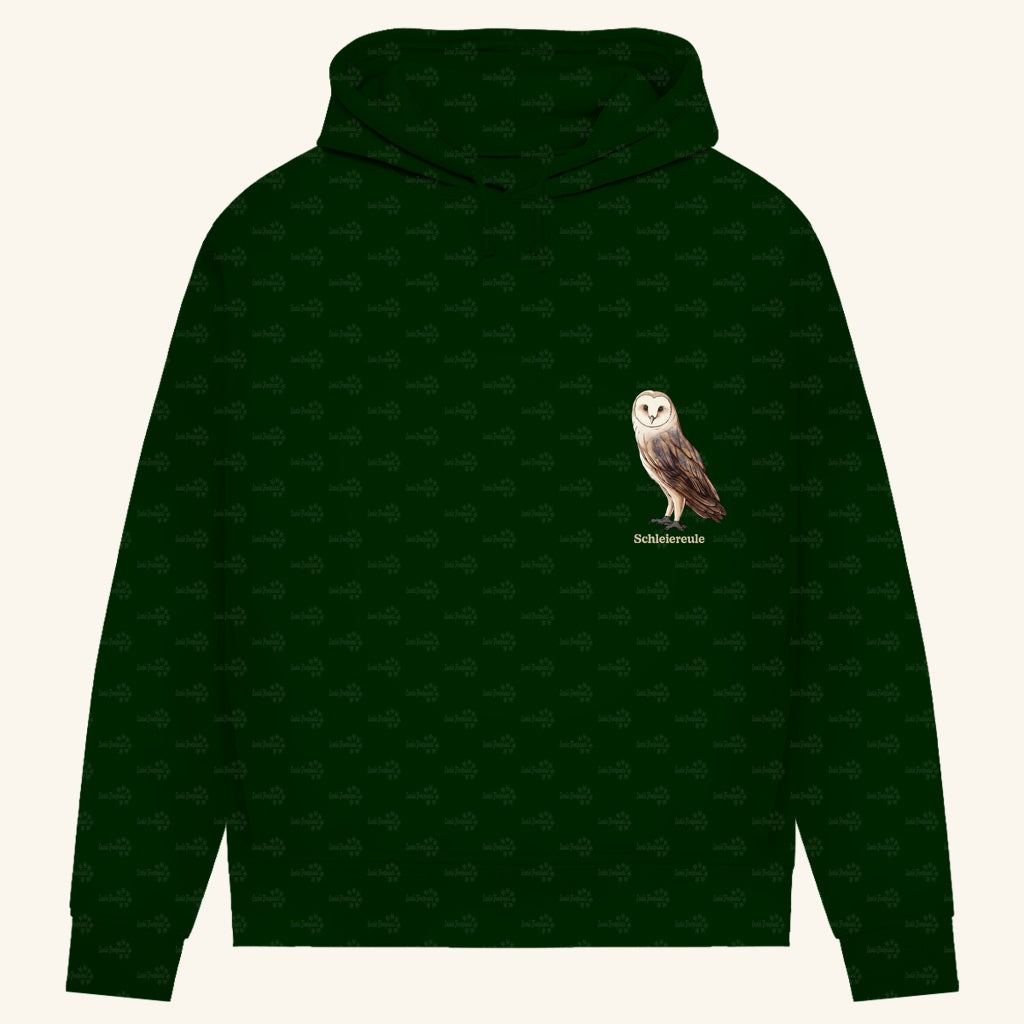 Damen Bio Hoodie mit Seitentaschen | Schleiereule Barnowl Tyto alba