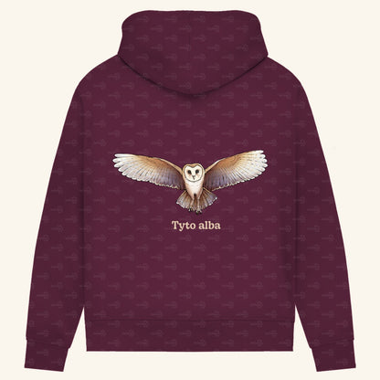 Damen Bio Hoodie mit Seitentaschen | Schleiereule Barnowl Tyto alba