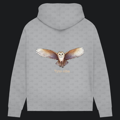 Damen Bio Hoodie mit Seitentaschen | Schleiereule Barnowl Tyto alba