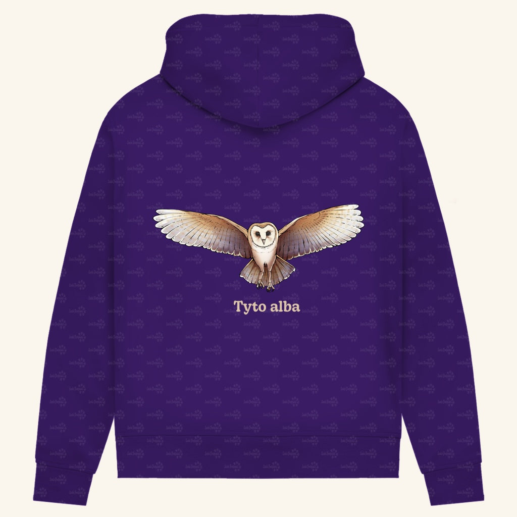 Damen Bio Hoodie mit Seitentaschen | Schleiereule Barnowl Tyto alba