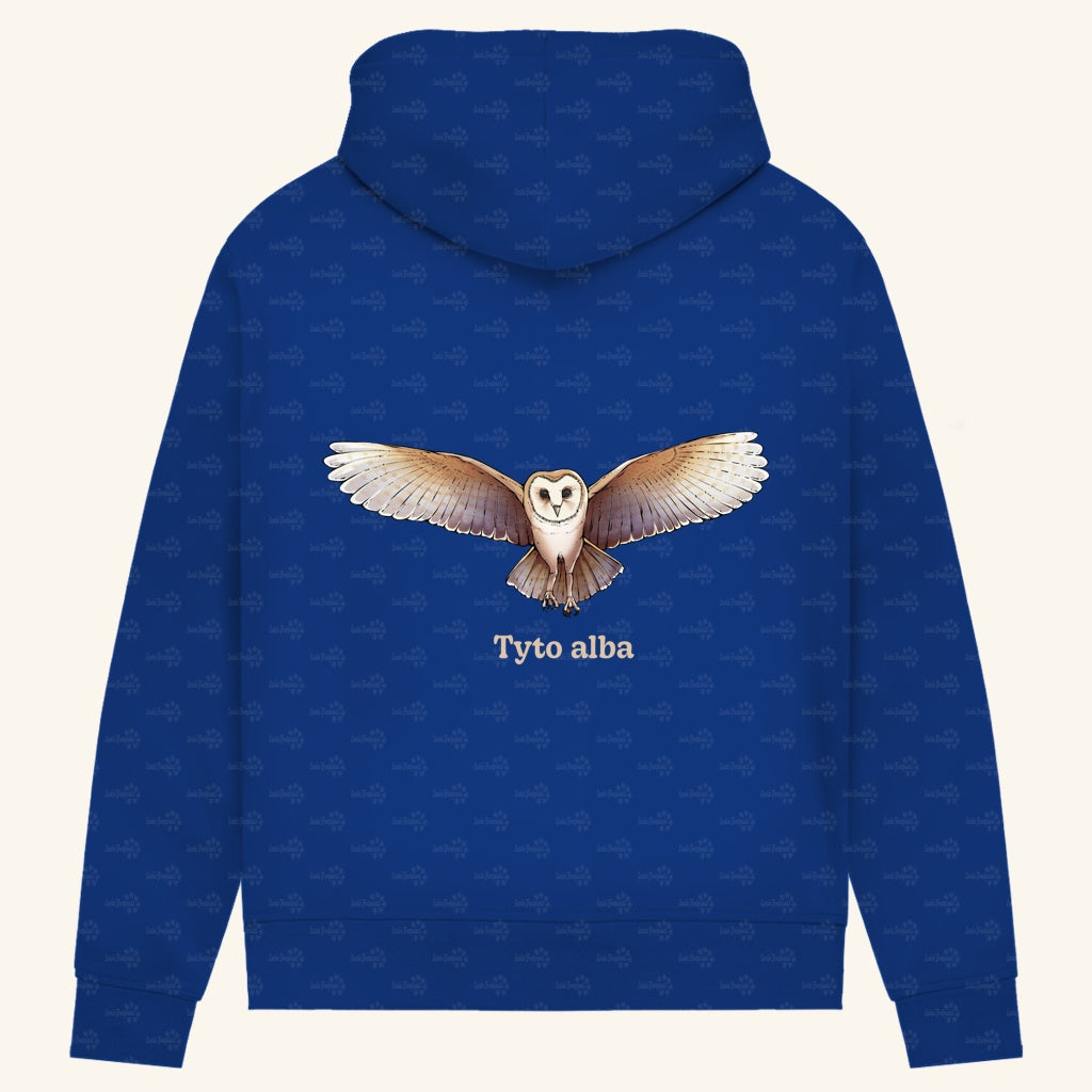 Damen Bio Hoodie mit Seitentaschen | Schleiereule Barnowl Tyto alba